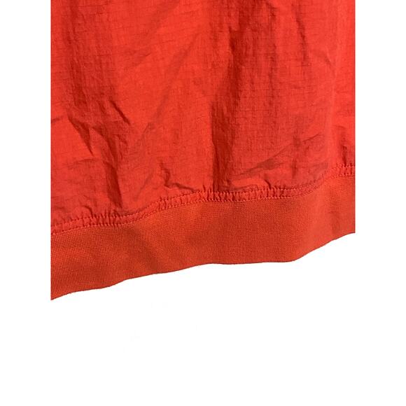 Adidas Jacket Orange Red Stripes On Cuffs Zip Front Lightweight Womens Large L - Picture 9 of 9